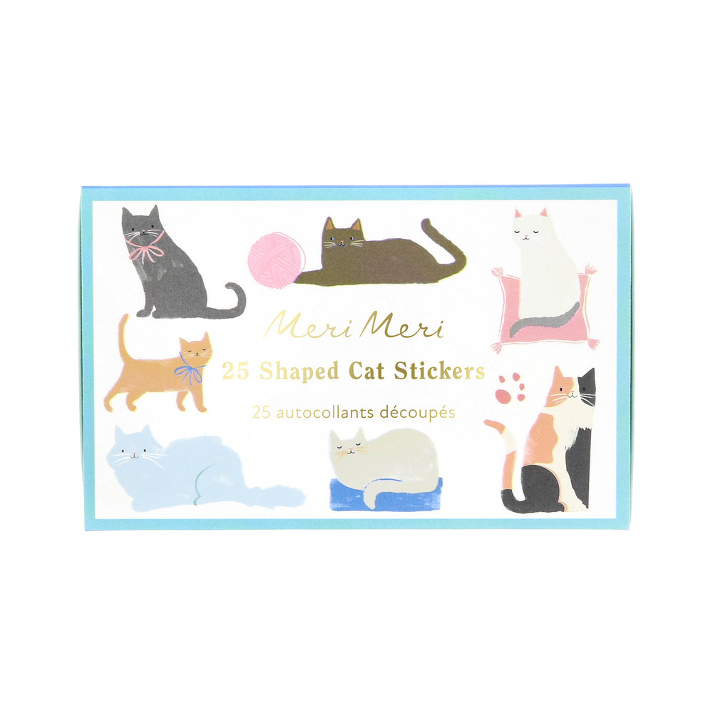 Cat Shape Sticker Cat shaped stickers - The Blue Robin